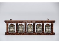 5-in-1 Tibetan Prayer Wheel – 15.5 Inch Wall Hanging or Tabletop