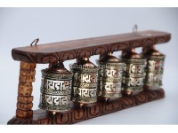5-in-1 Tibetan Prayer Wheel – 15.5 Inch Wall Hanging or Tabletop