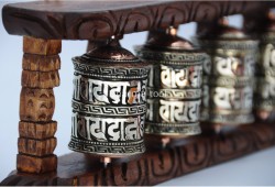 5-in-1 Tibetan Prayer Wheel – 15.5 Inch Wall Hanging or Tabletop