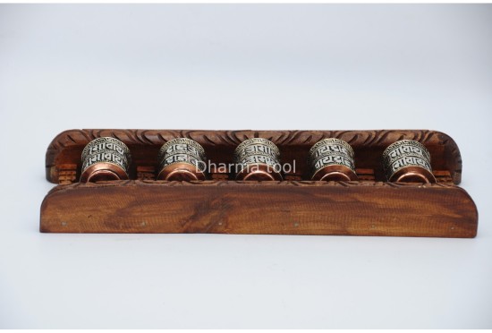 5-in-1 Tibetan Prayer Wheel – 15.5 Inch Wall Hanging or Tabletop
