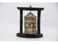 9-Inch Wall Hanging Tibetan Prayer Wheel – Eight Lucky Symbols