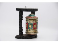 9-Inch Wall Hanging Tibetan Prayer Wheel – Eight Lucky Symbols