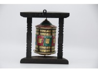 9-Inch Wall Hanging Tibetan Prayer Wheel – Eight Lucky Symbols
