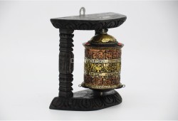 6 Inch Wall Hanging Tibetan Prayer Wheel Eight Lucky Symbols