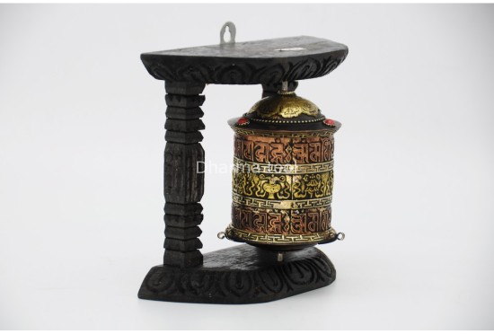 6 Inch Wall Hanging Tibetan Prayer Wheel Eight Lucky Symbols