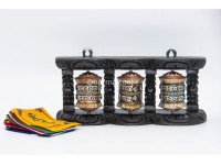 3 in 1 Tabletop Wall Hanging Tibetan Prayer Wheel