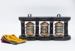 3 in 1 Tabletop Wall Hanging Tibetan Prayer Wheel