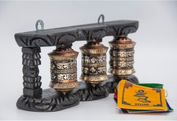 3 in 1 Tabletop Wall Hanging Tibetan Prayer Wheel