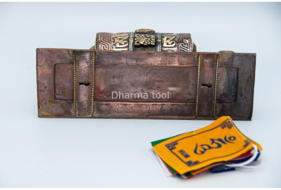 Wall Mounting Copper Prayer Wheel Handmade in Nepal Tibetan Dharma Wheel