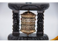 Small Wall Hanging Tibetan Prayer Wheel with Wooden Frame
