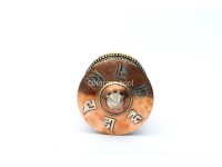 10 Inch Table Top Tibetan Dharma Wheel Three Line Mantra