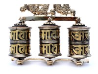 8 Inch Dragon Prayer Wheel Tabletop Wall Hanging