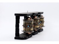 3 in 1 Tibetan Prayer Wheel Wall Hanging or Tabletop