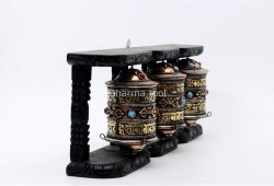 3 in 1 Tibetan Prayer Wheel Wall Hanging or Tabletop