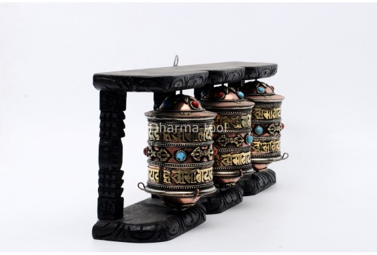 3 in 1 Tibetan Prayer Wheel Wall Hanging or Tabletop