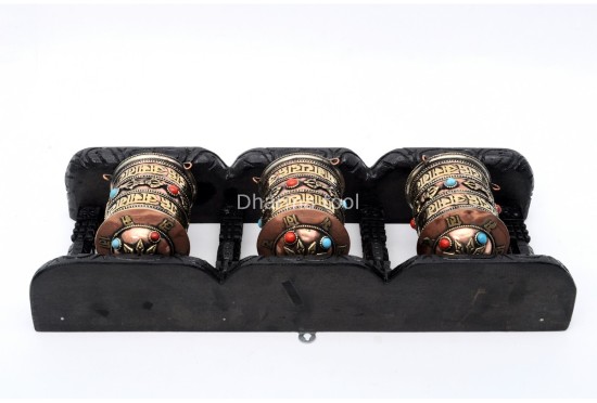 3 in 1 Tibetan Prayer Wheel Wall Hanging or Tabletop
