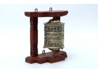 8-Inch Wall Hanging Tibetan Prayer Wheel – Om Mani Padme Hum