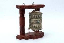 8-Inch Wall Hanging Tibetan Prayer Wheel – Om Mani Padme Hum