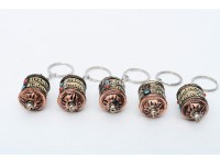 Set of 5 Tibetan Prayer Wheel Key Rings
