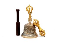 Handmade Tibetan Bell and Dorje Set – Gold-Plated & Mantra Blessed