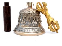 Handmade Tibetan Bell and Dorje Set – Gold-Plated & Mantra Blessed
