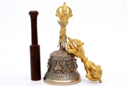 6 Inch Tibetan Bell and Dorje Set Handmade in Nepal
