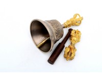 7 Inch Tibetan Bell and Dorje Set Handmade in Nepal