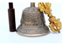 7 Inch Tibetan Bell and Dorje Set Handmade in Nepal