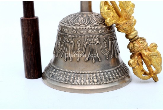 7 Inch Tibetan Bell and Dorje Set Handmade in Nepal