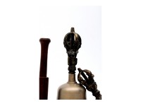 5.5 Inch Bronze Tibetan Bell and Dorje Set Handmade in Nepal