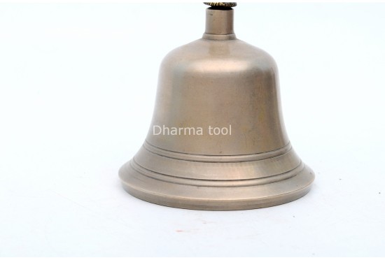 7 Inch Bronze Tibetan Bell and Dorje Set Handmade in Nepal