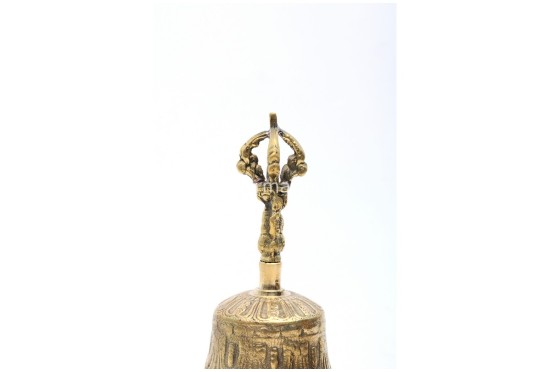 5 Inch Brass Tibetan Bell and Dorje Set Handmade in Nepal