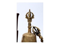 6 Inch Brass Tibetan Bell and Dorje Set Handmade in Nepal