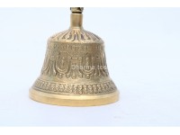 7 Inch Bronze Tibetan Bell and Dorje Set Handmade in Nepal