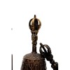6 Inch Antique Finish- Handmade Tibetan Bronze Bell and Dorje Set