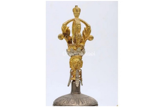 Large Tibetan Bell and Dorje Set – 9 Inch Handmade Ritual Bell