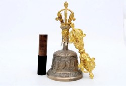 Large Tibetan Bell and Dorje Set – 9 Inch Handmade Ritual Bell