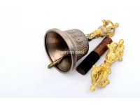 Large Tibetan Bell and Dorje Set – 9 Inch Handmade Ritual Bell