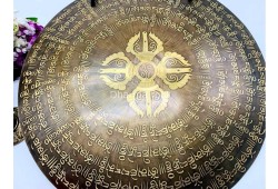 Tibetan Mantra Etched Gong – Chakra Healing & Meditation