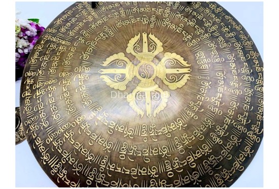 Tibetan Mantra Etched Gong – Chakra Healing & Meditation