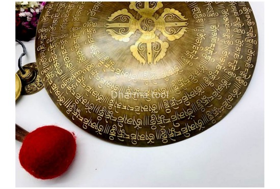 Tibetan Mantra Etched Gong – Chakra Healing & Meditation