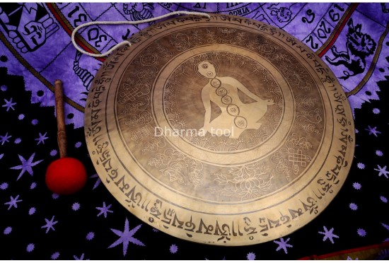 Chakra Yogi Carved Gong – Tibetan Sound Healing & Meditation Gong