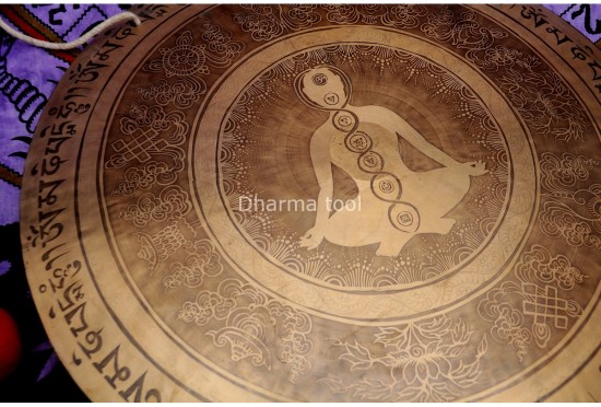 Chakra Yogi Carved Gong – Tibetan Sound Healing & Meditation Gong