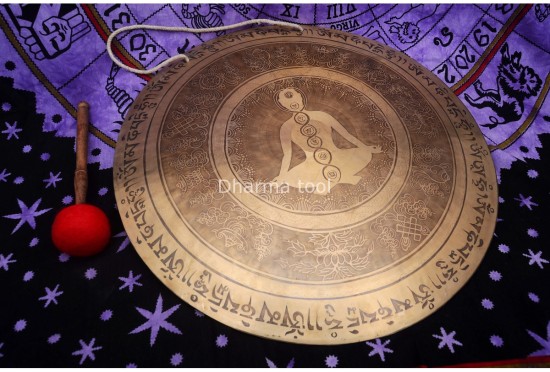 Chakra Yogi Carved Gong – Tibetan Sound Healing & Meditation Gong