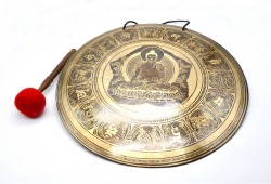 Buddha Carved Tibetan Gong