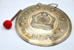 Buddha Carved Tibetan Gong