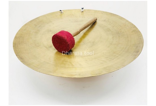Green Tara Carved Tibetan Gong