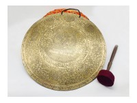 Green Tara Carved Tibetan Gong