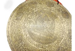 Green Tara Carved Tibetan Gong