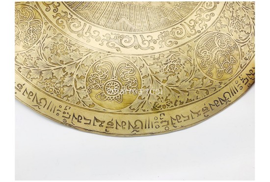 Green Tara Carved Tibetan Gong
